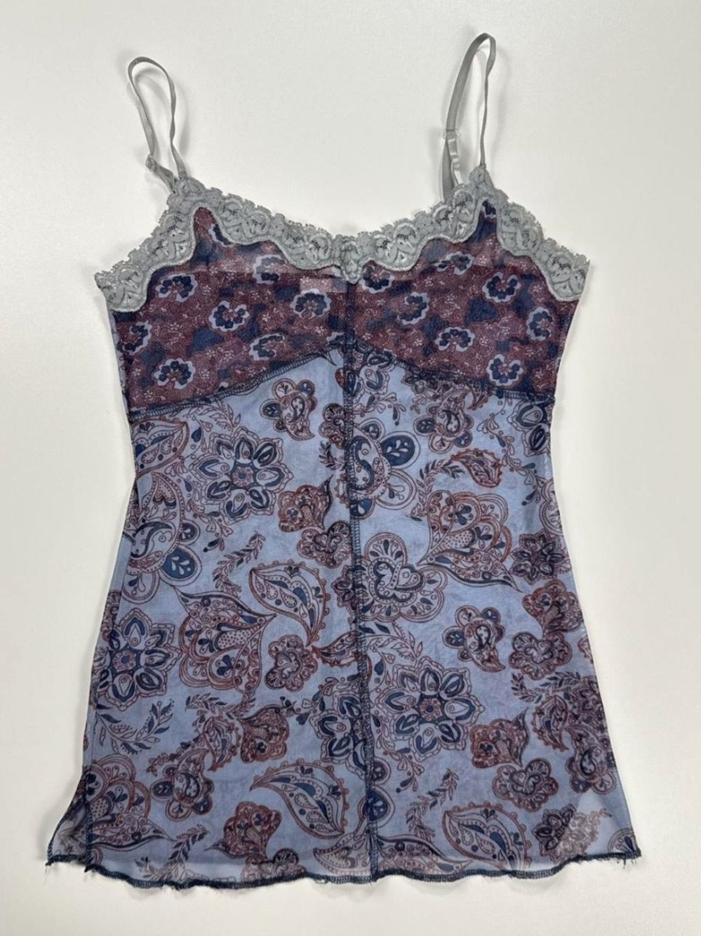 moving sale 💕 - purple and blue paisley mesh cami